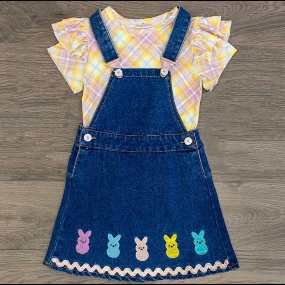 Peeps Denim Jumper Set